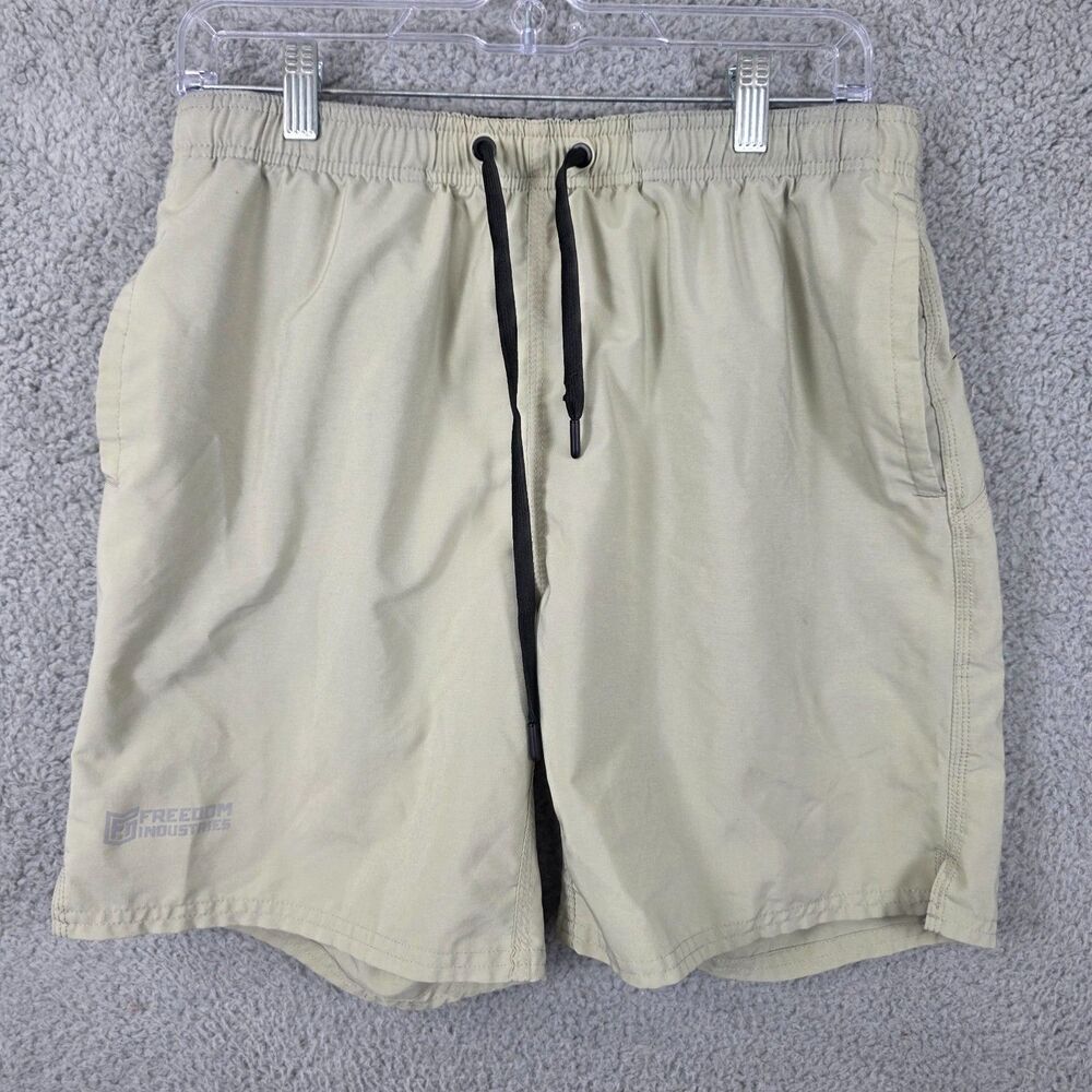 Freedom Industries Men's Beige Drawstring Shorts Size L